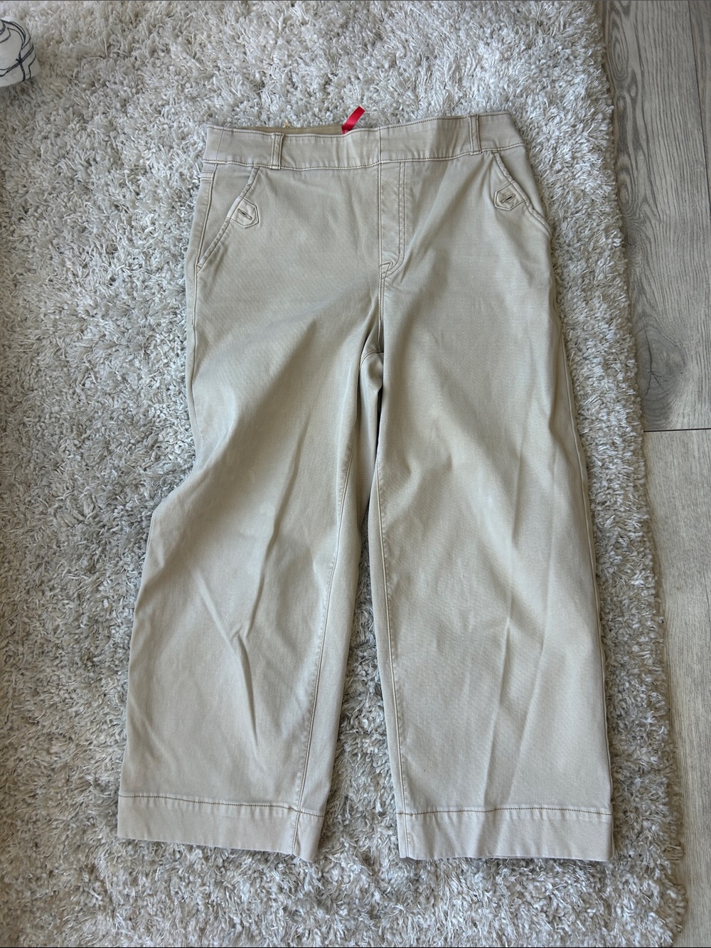 SPANX Women’s Khaki Straight-Leg Chinos Ankle Length